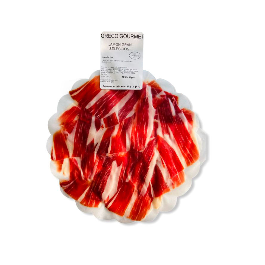 Jamón 75% ibérico, puro de bellota, en sobres de 80g